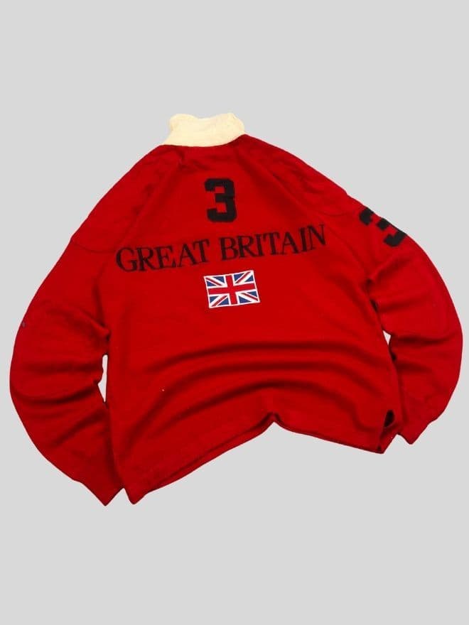 Vintage Polo Ralph Lauren Big Pony Wool Rugby Shirt — Size M — image 5 of 7