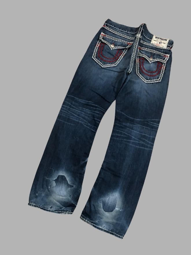 Bundle of 3 Vintage True Religion Denim Jeans – Straight, Baggy & Black (Men’s Sizes 38–40) — image 11 of 20