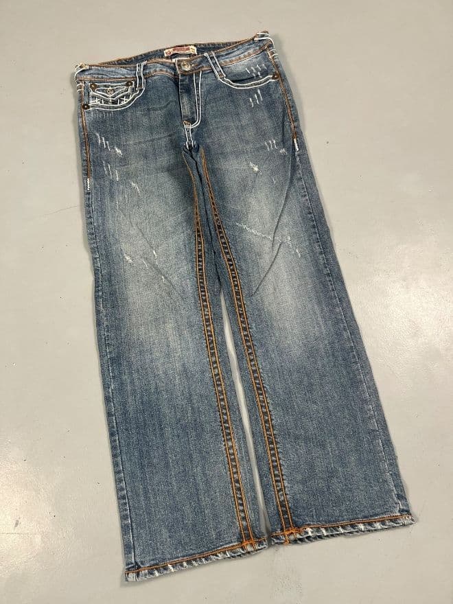 Vintage True Religion–Inspired Rope Stitch Denim – Blue (Men’s 34 / EU 50) — image 11 of 12