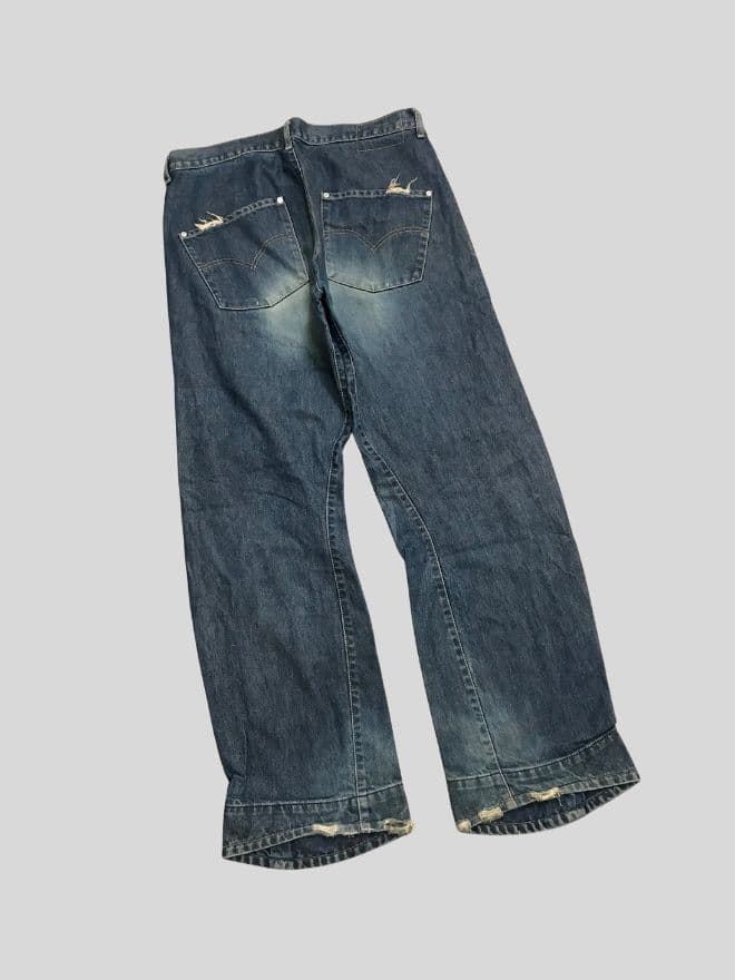 Vintage Levi’s Engineer Jeans Denim – Blue Workwear Fit (Men’s US 34) — image 7 of 10