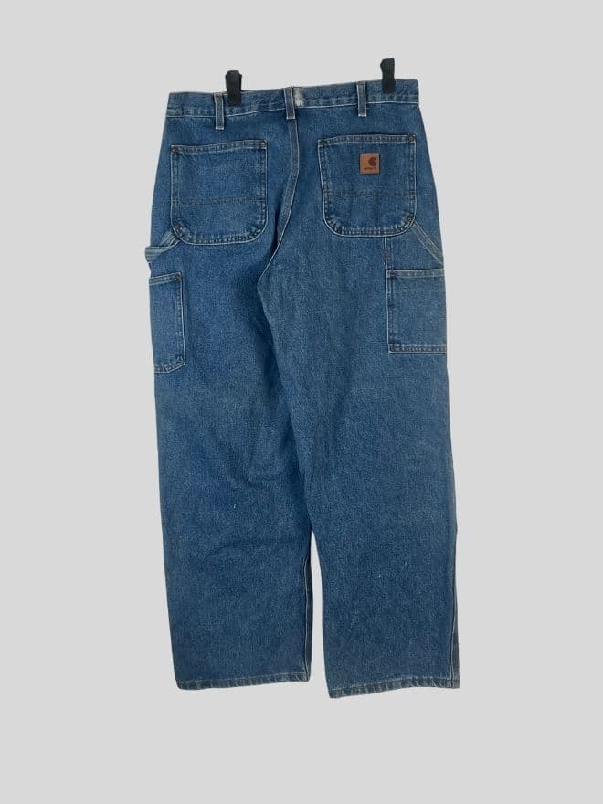 Rare Vintage Carhartt B73 DST Double Knee Workwear Denim | Size 34 thumbnail 3