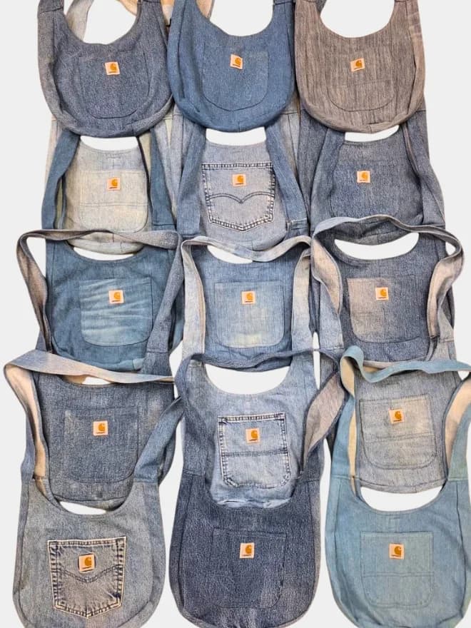 Carhartt Reworked Denim Sling Bag — image 5 of 8