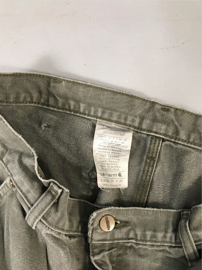 Vintage Carhartt B01 Moss Double Knee Workwear Denim – Men’s 36 — image 7 of 10