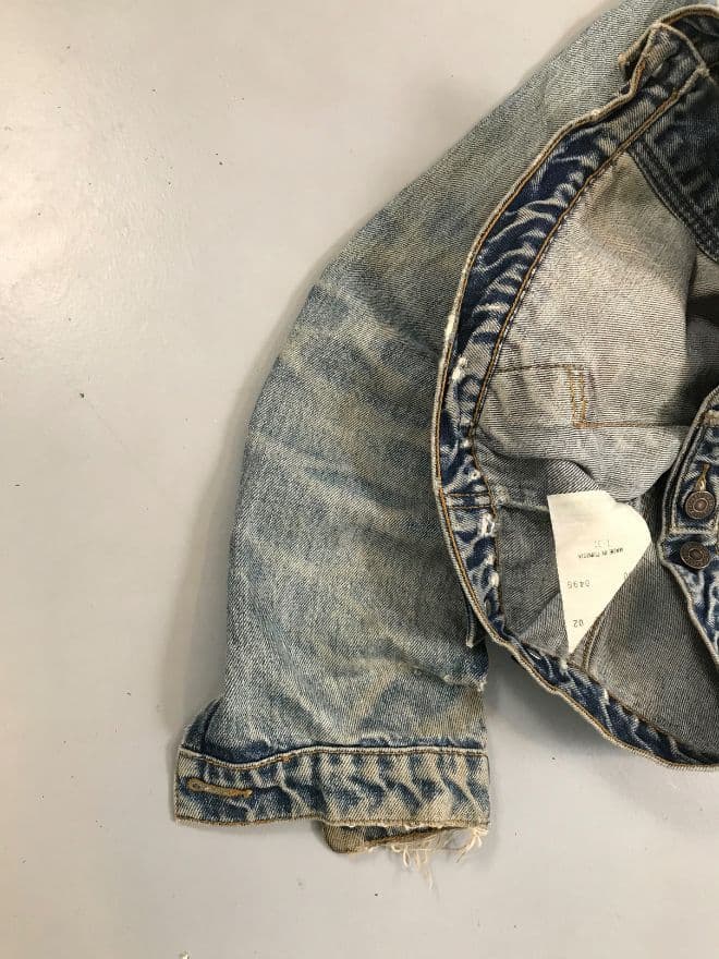 Sunfaded Vintage Levi’s Orange Tab Denim Jacket – Blue – Size XS — image 10 of 13