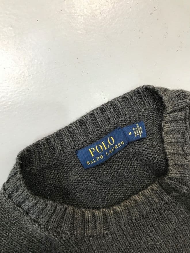 Vintage Polo Ralph Lauren Bear Knit Sweater – Blue – Size M thumbnail 2