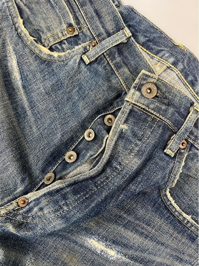 Vintage 90s Levi’s Selvedge Faded Denim Jeans — Size 30 — image 5 of 11