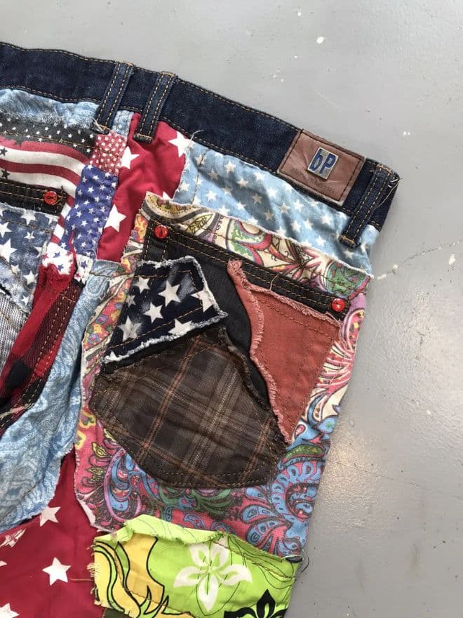 Vintage Biepa Reworked Custom Patchwork Denim – Size 30x32 — image 5 of 13