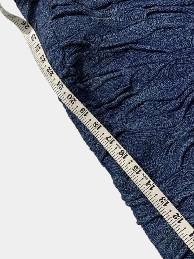 Vintage Coogi Blue Heavy Knit Full Zip Sweater — image 13 of 13