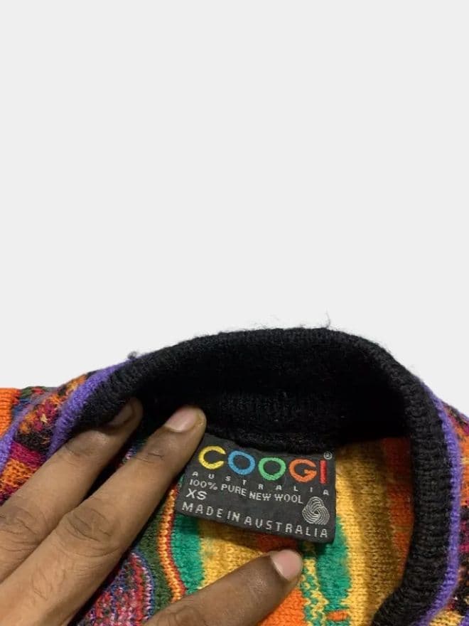 Coogi Australia Multicolor Button-Up V-Neck Knit Cardigan — image 7 of 13