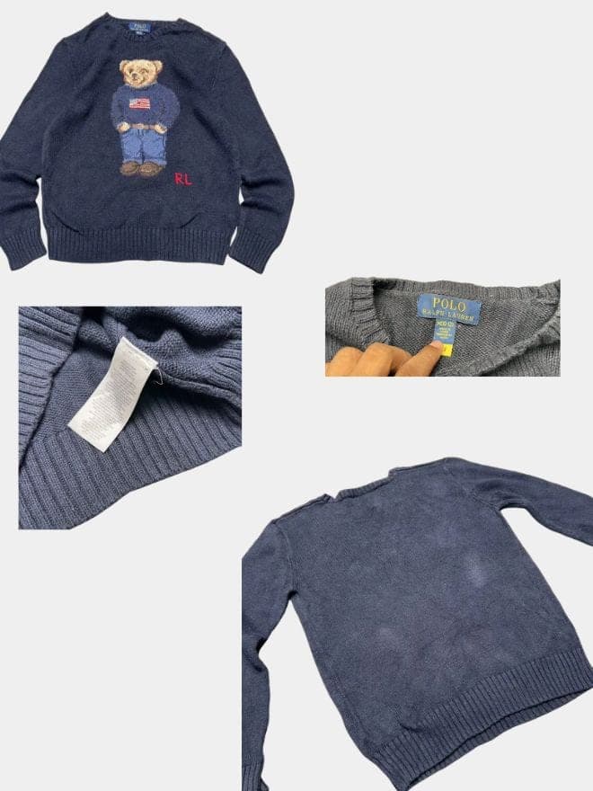 Bundle Of Vintage Ralph Lauren Polo Bear Sweater  — image 4 of 8