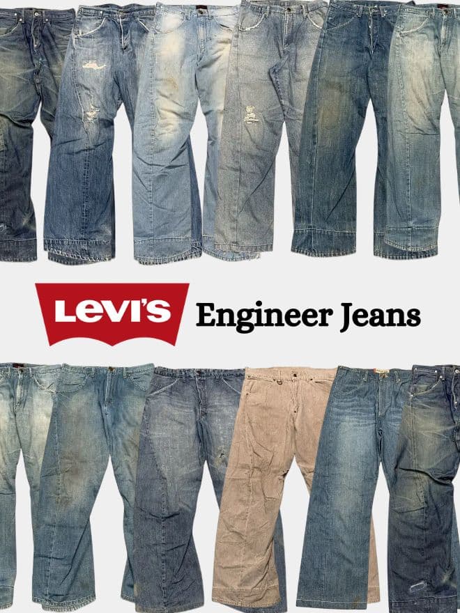 Vintage Levi's Engineer Jeans Bundle | Buckle Back & Classic Denim Mix — image 2 of 13