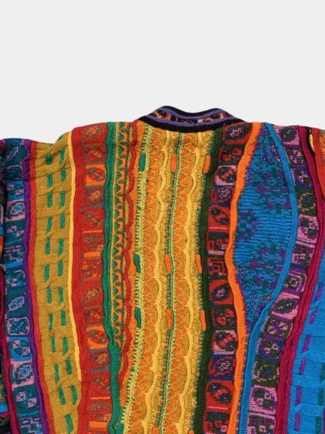 Coogi Australia Multicolor Button-Up V-Neck Knit Cardigan — image 11 of 13