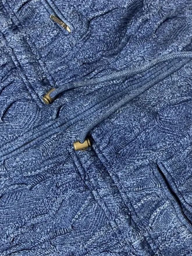 Vintage Coogi Blue Heavy Knit Full Zip Sweater — image 5 of 13