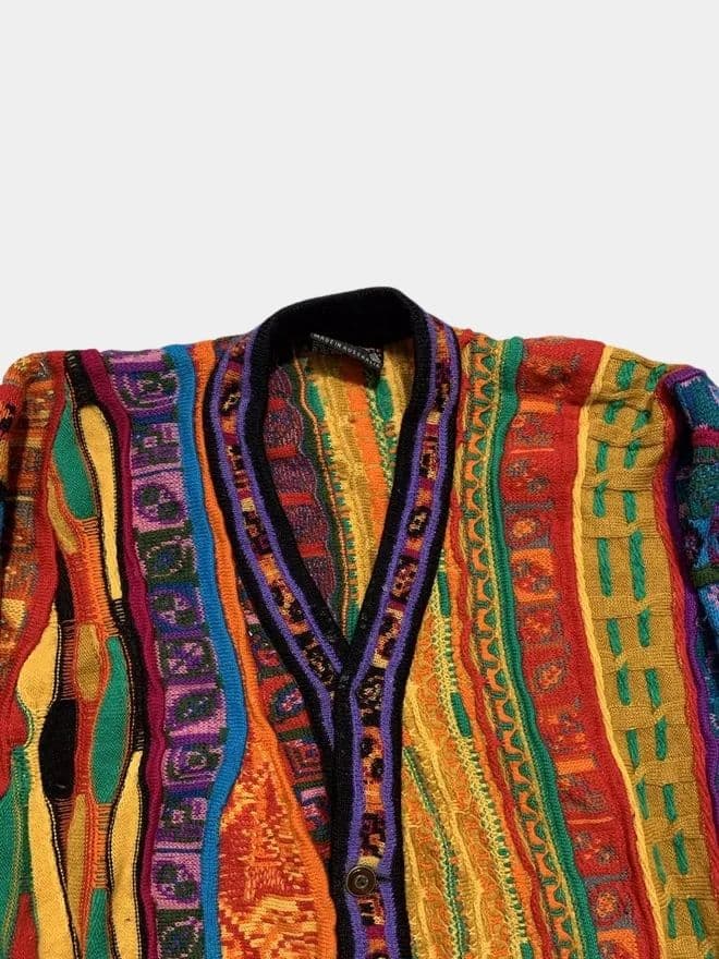 Coogi Australia Multicolor Button-Up V-Neck Knit Cardigan — image 3 of 13