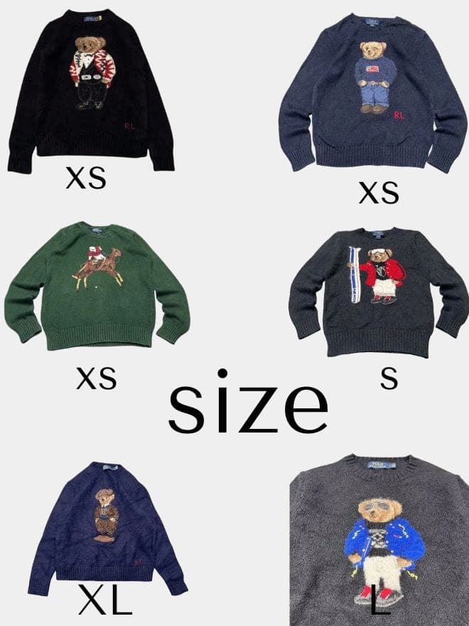 Bundle Of Vintage Ralph Lauren Polo Bear Sweater  — image 2 of 8