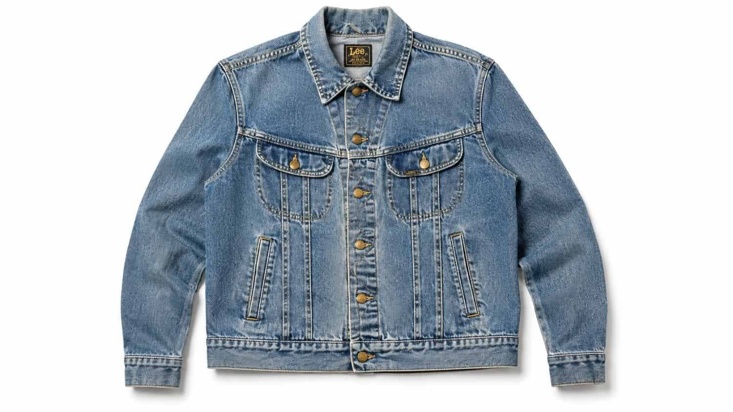 Vintage denim jacket with natural fading