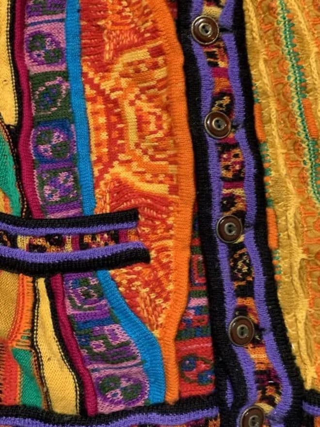 Coogi Australia Multicolor Button-Up V-Neck Knit Cardigan — image 4 of 13