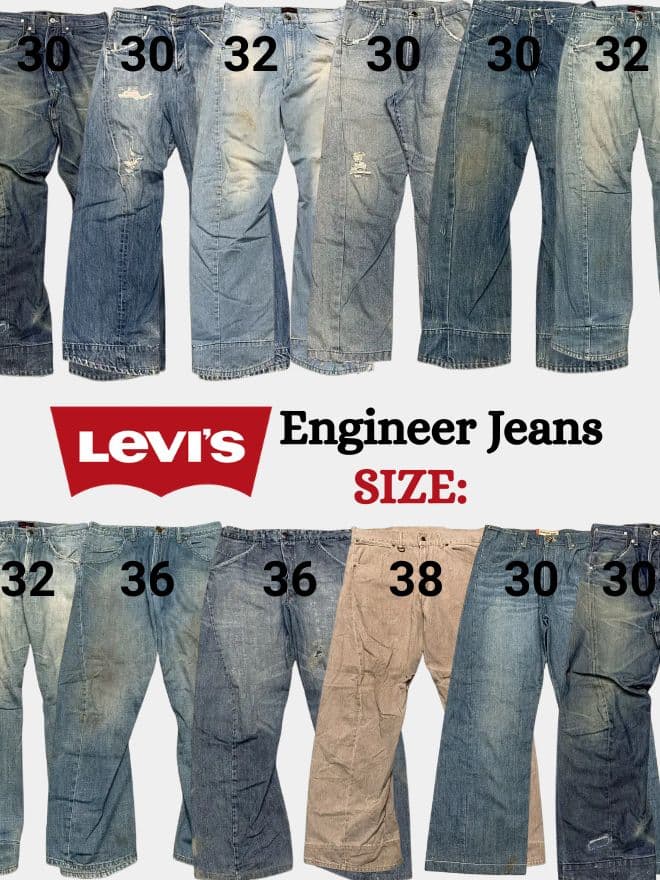 Vintage Levi's Engineer Jeans Bundle | Buckle Back & Classic Denim Mix — image 3 of 13