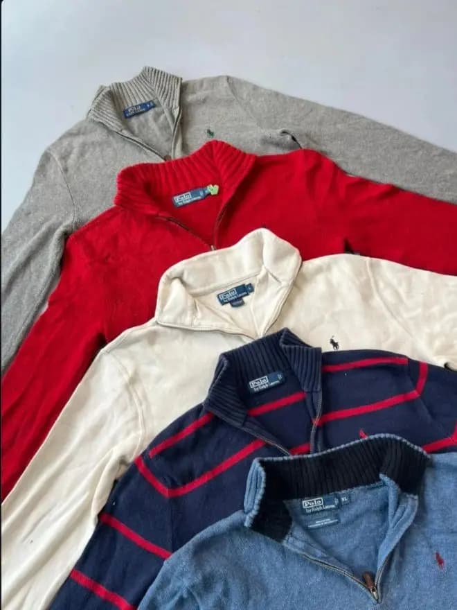 bundle of vinatge Ralph lauren 1/4 zipper (40 pcs) — image 1 of 1
