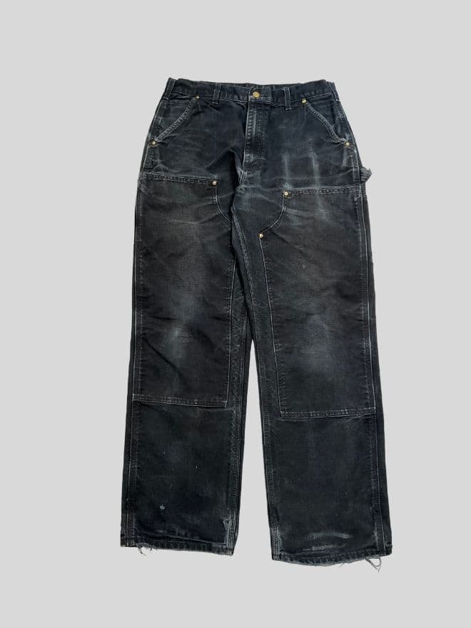 Rare Vintage Carhartt Double Knee Workwear Pants | Black | Size 32 — image 1 of 13
