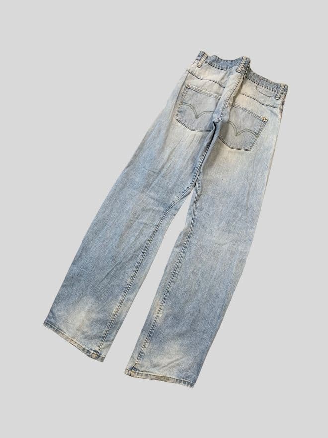 Vintage Levi’s Engineer Jeans – Size 30 – Classic Blue Denim – Made in USA Style – Distressed Wash — image 1 of 8