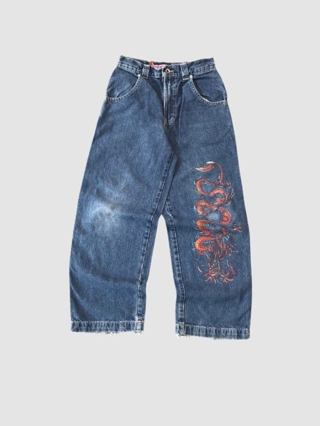 CARZY VINTAGE JNCO DRAGON (KIDS SIZE) DENIM — image 1 of 5