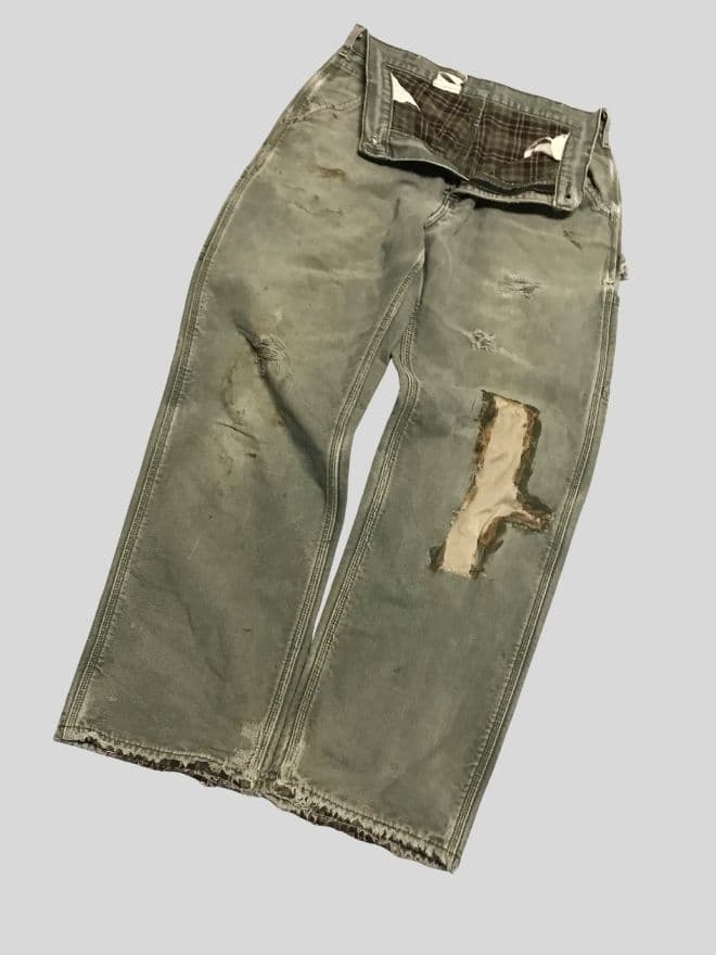 Rare Vintage Carhartt B111 MOS Blanket-Lined Carpenter Denim – Men’s US 30 / EU 46 — image 1 of 9