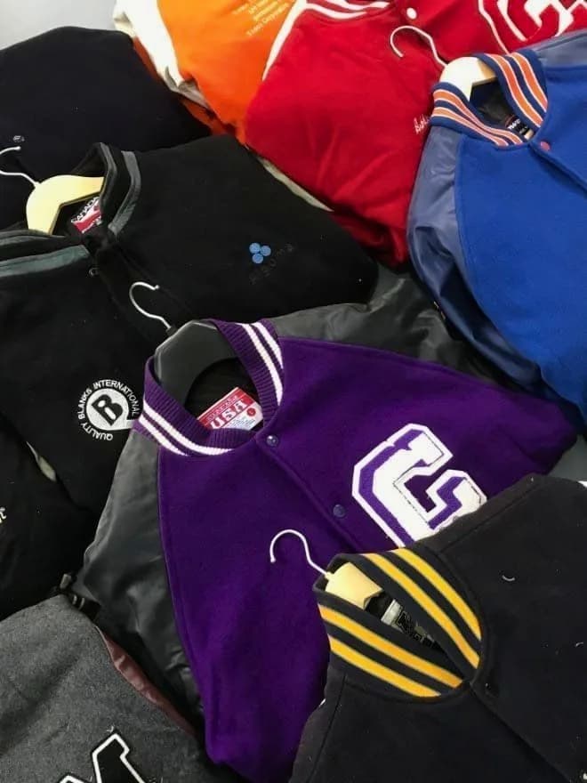 BUNDLE OF 10 VINTAGE CRAZY VARSITY JACKET — image 1 of 10