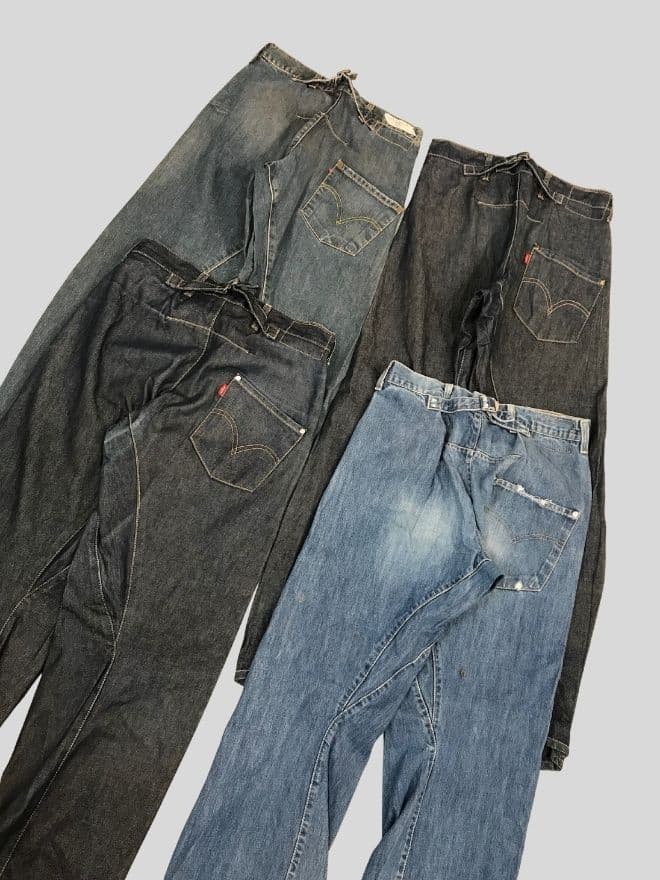 Bundle of 4 Vintage Levi’s Engineer Buckle Belt Denim Pants — image 1 of 19