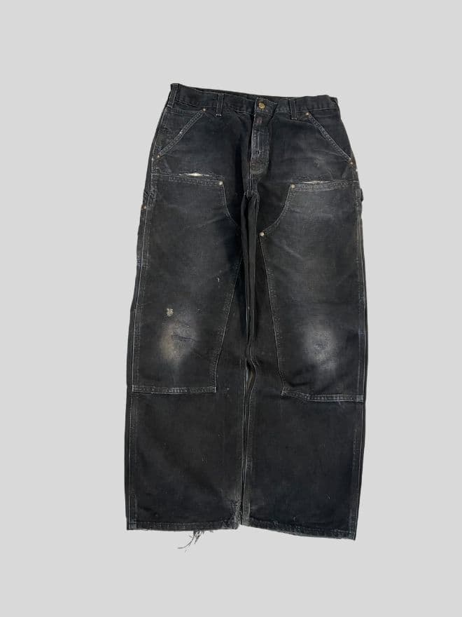 Vintage Carhartt B01 BLK Double Knee Workwear Denim – Men’s US 34 / EU 50 | Black — image 1 of 10