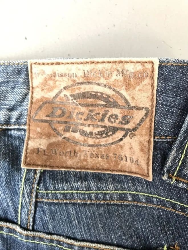 Vintage Dickies Cargo Spellout Embroidery Denim – Blue – Size 30 alternate