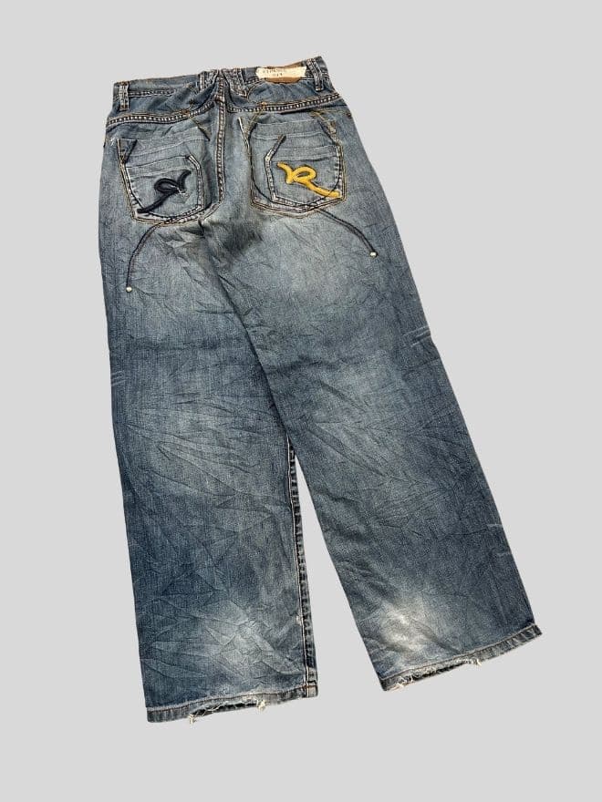 Vintage Rocawear Baggy Fit Denim Jeans – Classic Streetwear Blue — image 1 of 9