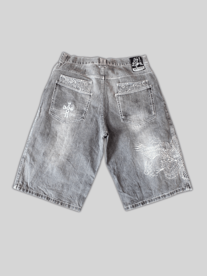 VINTAGE JNCO DRAGON EMBROIDERED DOGTOWN JORT