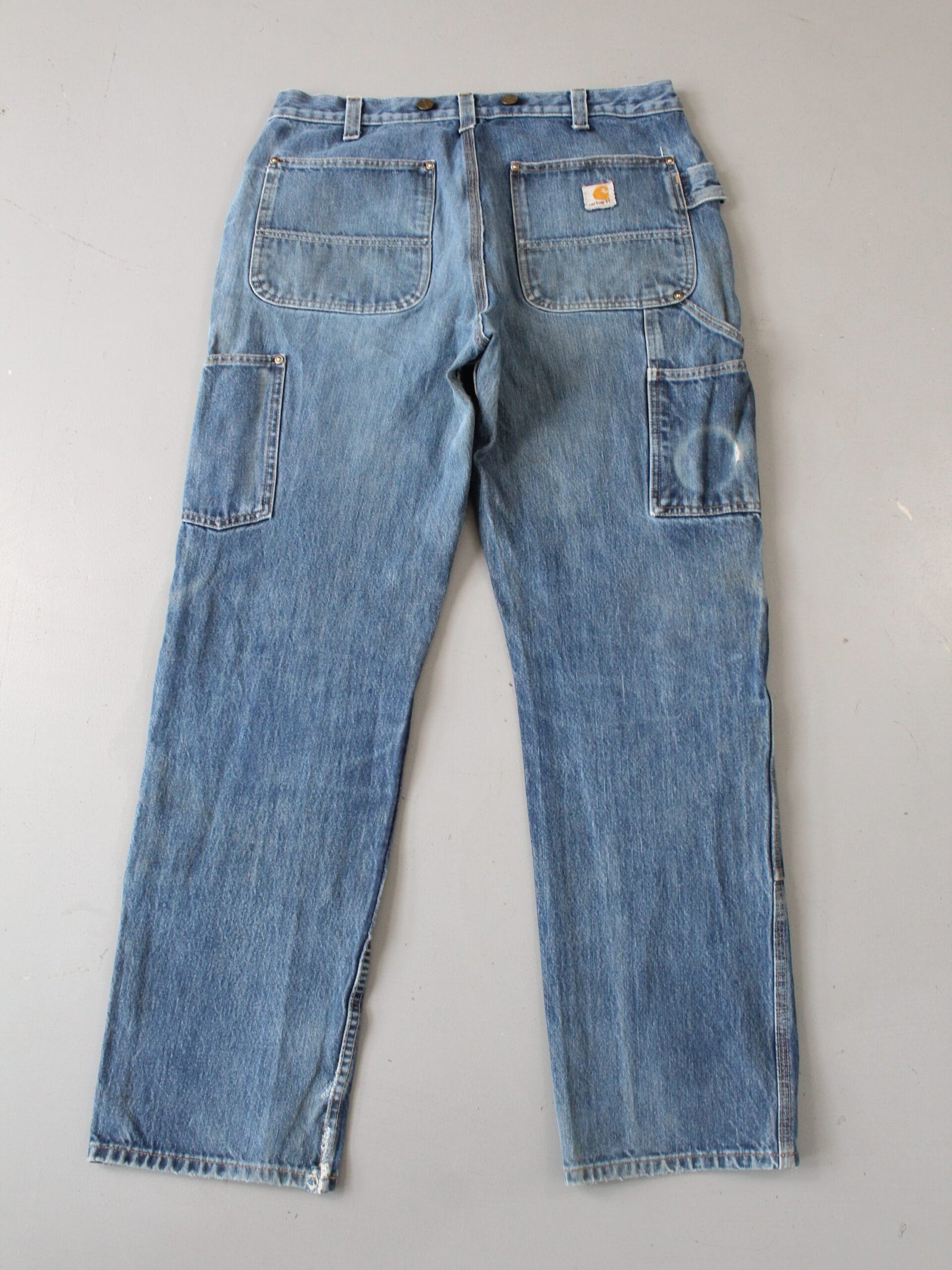 90s vintage Carhartt WU138 double knee blue denim