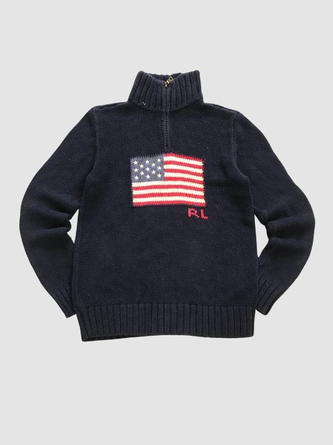 Vintage Polo Ralph Lauren Zipper Knit Sweater