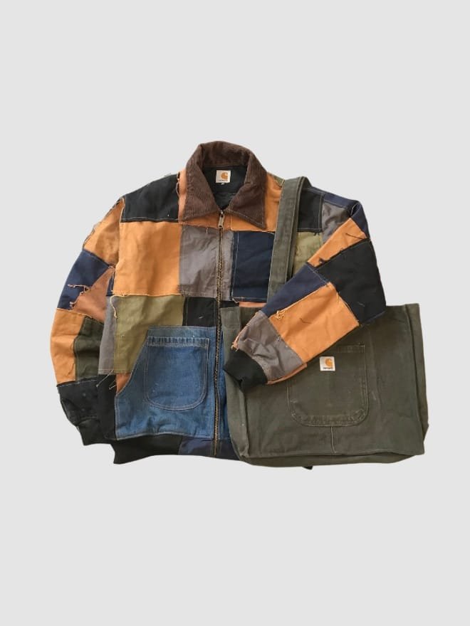 EXCLUSIVE VINTAGE COMBO OF 2 CARHARTT REWORKED JACKET AND BAG
