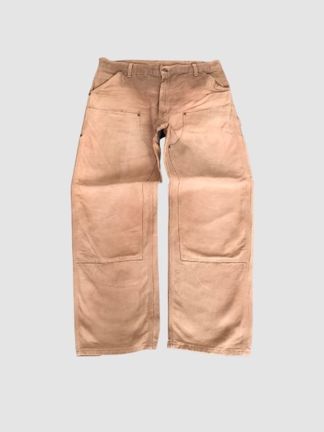SUNFADE VINTAGE CARHARTT DOUBLE KNEE CARPENTER DENIM