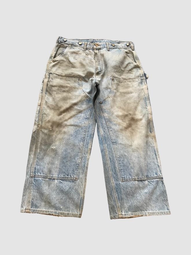 VINTAGE CARHARTT B73 DST DOUBLE KNEE CARPENTER DENIM