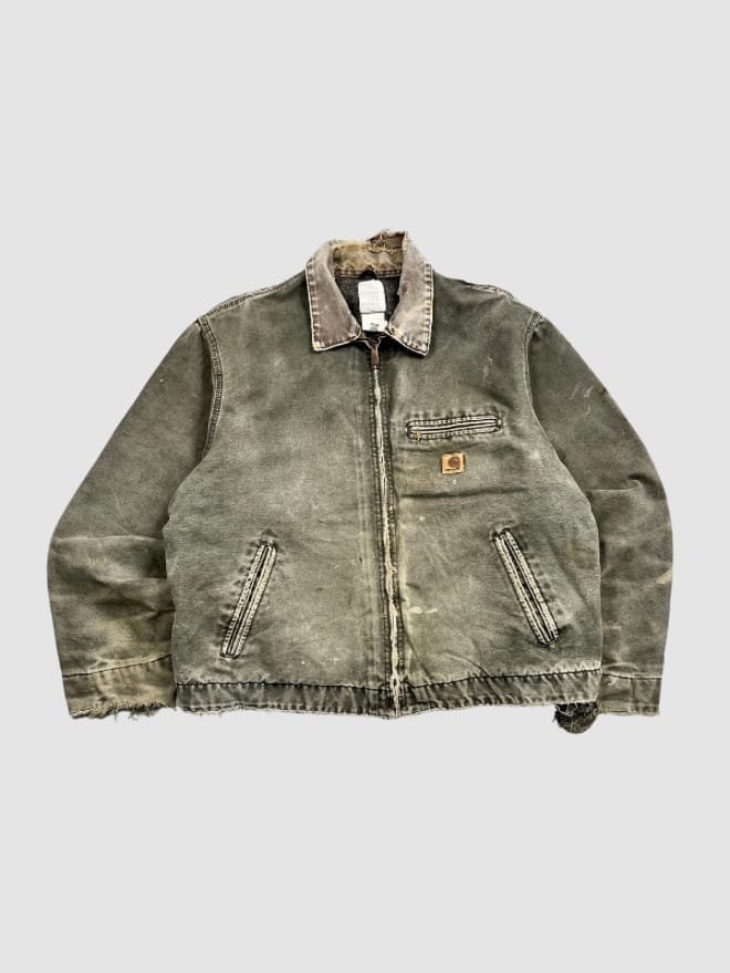 RARE VINTAGE CARHARTT SUNFADE MOS DETROIT JACKET