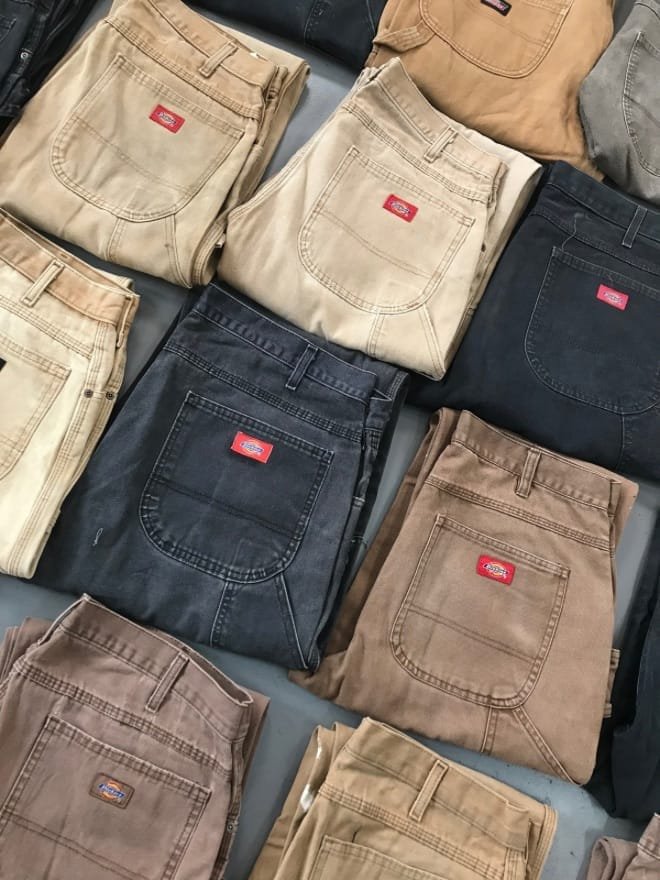 BUNDLE OF  20 VINTAGE DICKIES WORKWEAR CARPENTER DENIM