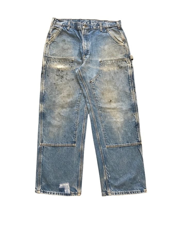 VINTAGE CARHARTT B13 DST DOUBLE KNEE CARPENTER DENIM