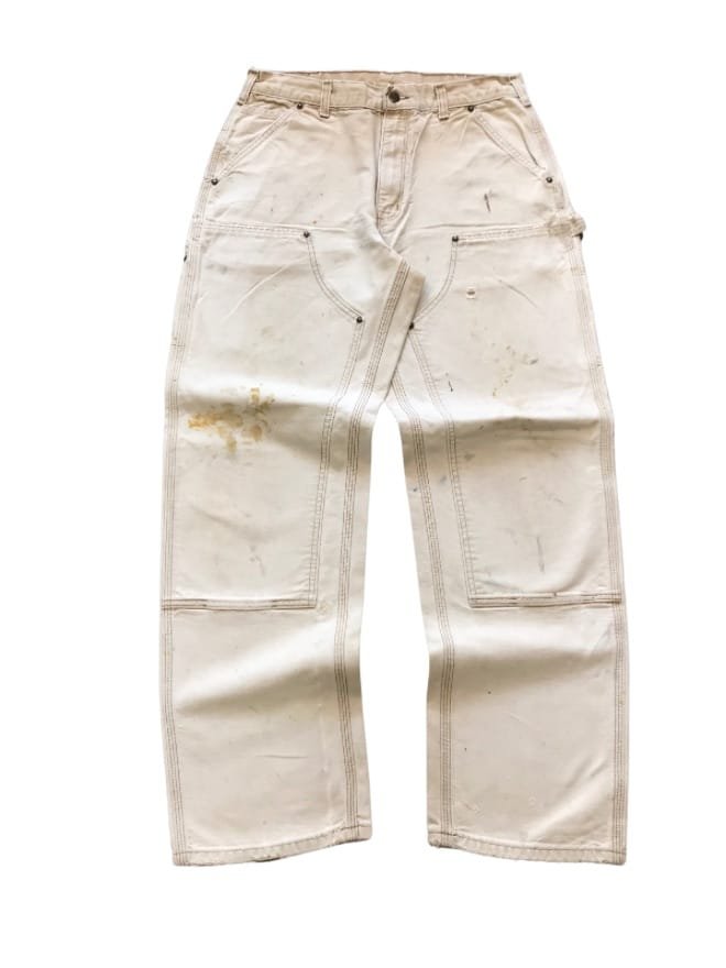 VINTAGE SUNFADE B136 BRN DOUBLE KNEE CARPENTER DENIM