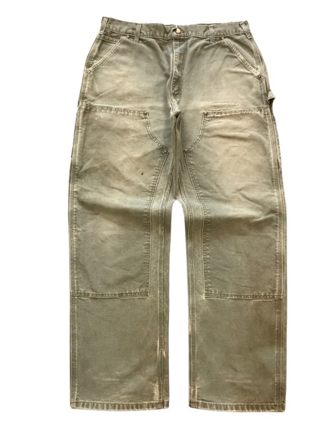 VINTAGE CARHARTT B01 MOS DOUBLE KNEE CARPENTER DENIM