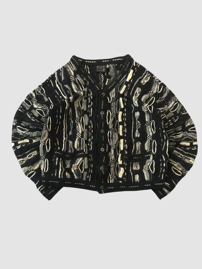 90S VINTAGE COOGI 3D KNIT CARDIGAN