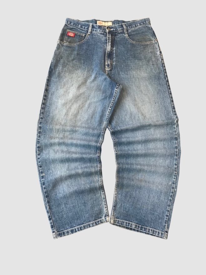 CRAZY VINTAGE DICKIES SPELLOUT BAGGY FIT DENIM