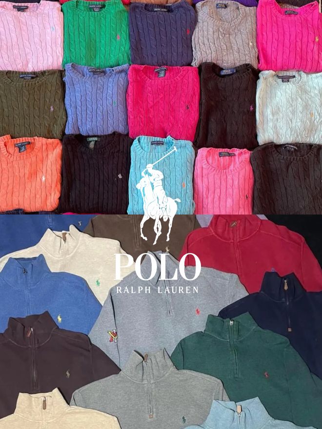 Polo Ralph Lauren 1/4 Zip & Cable Knit MIXED  Sweater ( BUNDLE )
