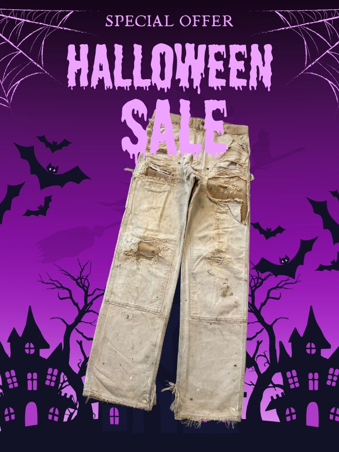 Super thrashed distressed vtg carhartt double knee (32X34)