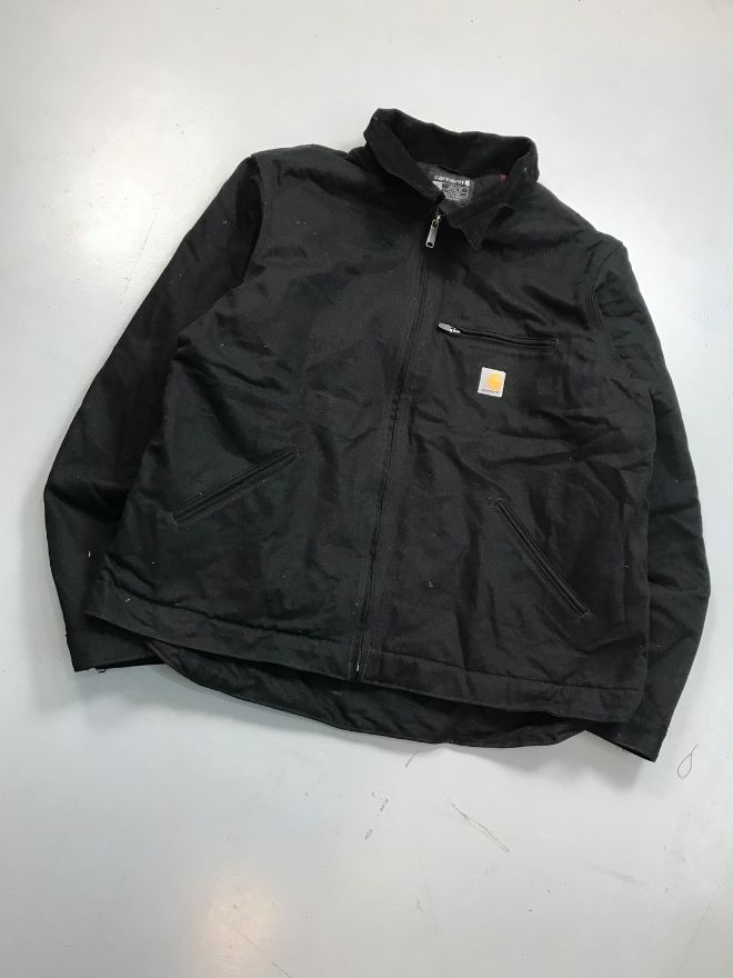 Factory Leftover Vintage Carhartt Blanket-Lined Detroit Jacket – Black (Men’s L / EU 52–54)
