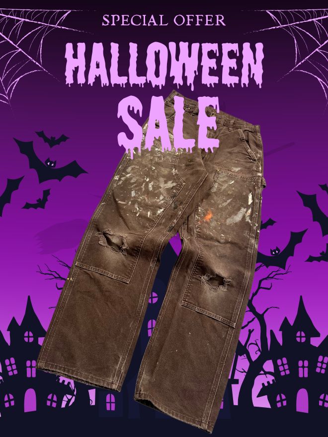 VINTAGE CARHARTT B136 BRN DOUBLE KNEE (32X31)