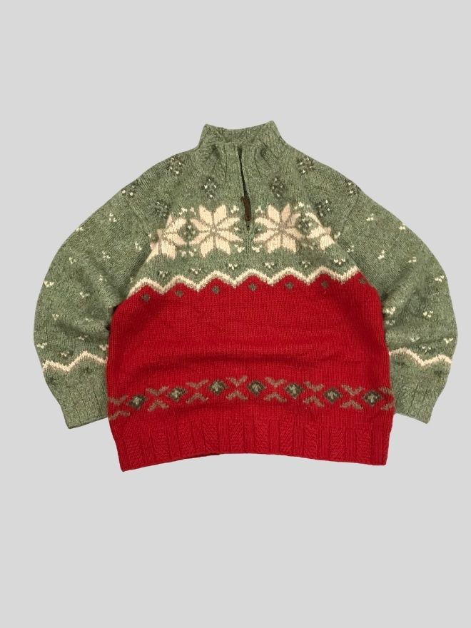 Vintage Polo Ralph Lauren 1/4 Zip Knit Sweater  — Size L